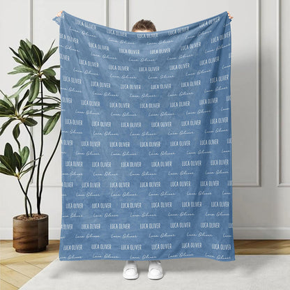 Custom Baby Blanket with Name, Personalized Name Blanket, Newborn Hospital Blanket, Custom Baby Gift, Baby Name Swaddle