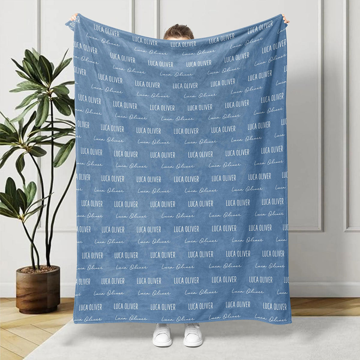 Custom Baby Blanket with Name, Personalized Name Blanket, Newborn Hospital Blanket, Custom Baby Gift, Baby Name Swaddle