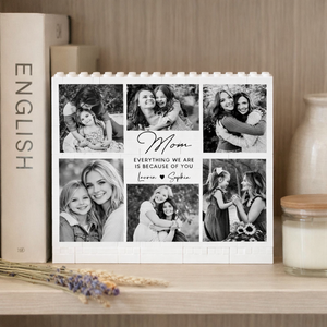 Custom Mom Photo Building Block, Custom Photo Brick Puzzle for Mom from Daughter, Happy Mother's Day Gift, Mom Birthday Gift, Mom Keepsake