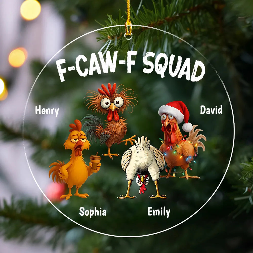 FCAWF Squad - Personalized Acrylic Ornament - Christmas Gift For Coworkers
