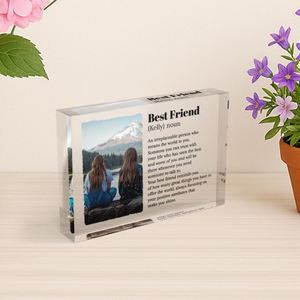 Personalised Best Friend, Customized Acrylic Bestie Freestanding Plaque with Any Photo, Birthday Gift For Her, Bestie Gift
