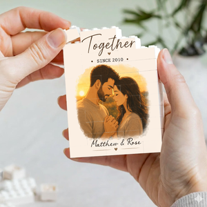 Us Together - Personalized Custom Photo - Personalized Shaped Building Brick Blocks