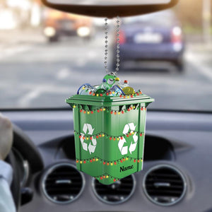Personalized Recycling Bin Ornament, Trash Can Christmas Ornament, Garbage Can Ornament, Rubbish Bin Ornament,Gift For Sanitation Worker