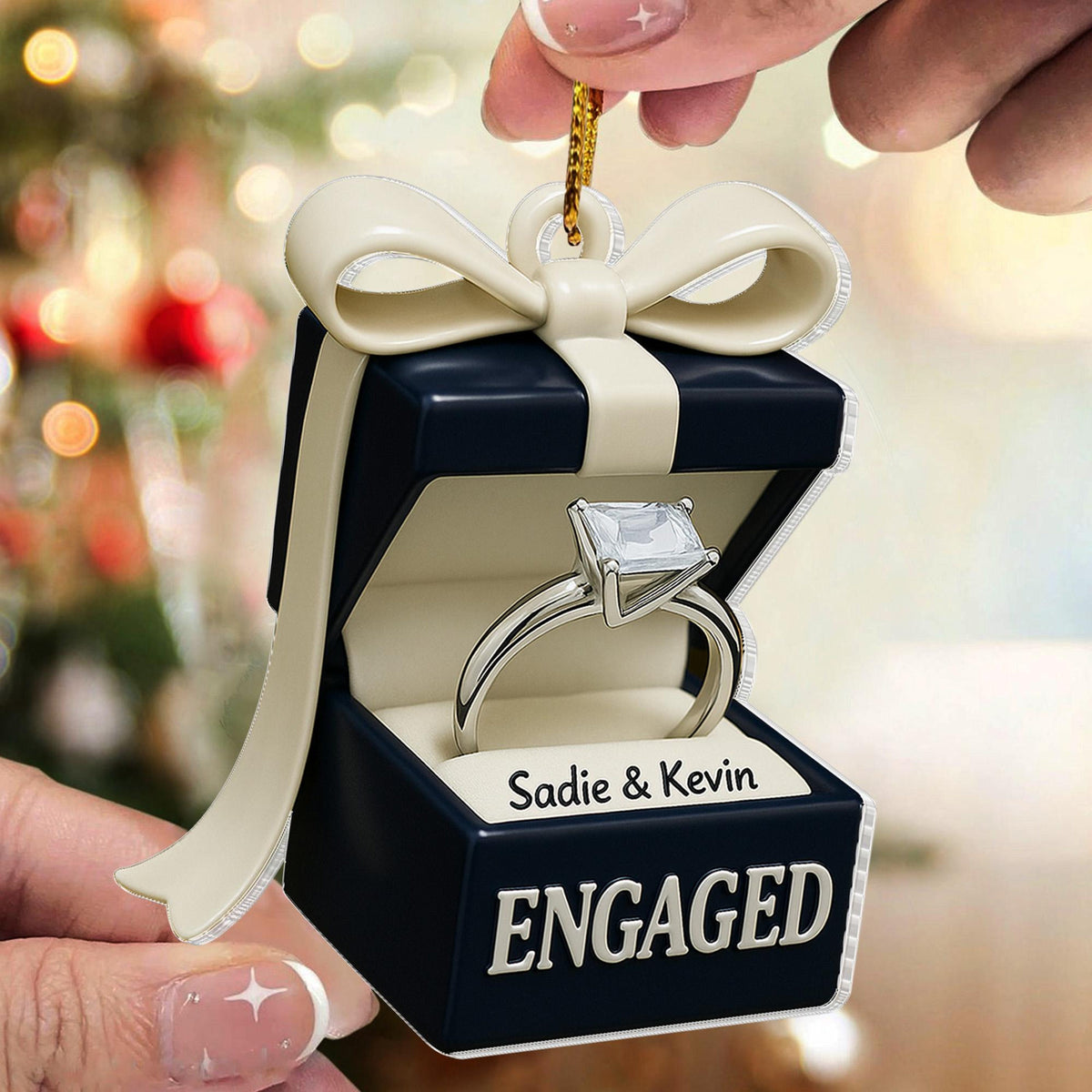 Personalized Engagement Gift, Custom Engaged Ornament, Future Mrs, Future Mr Ornament, Christmas Couples Gift, Anniversary Gift For Couples