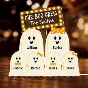 Halloween Boo Family - Personalized Acrylic Light Box - Gift For Family, Halloween Decoration