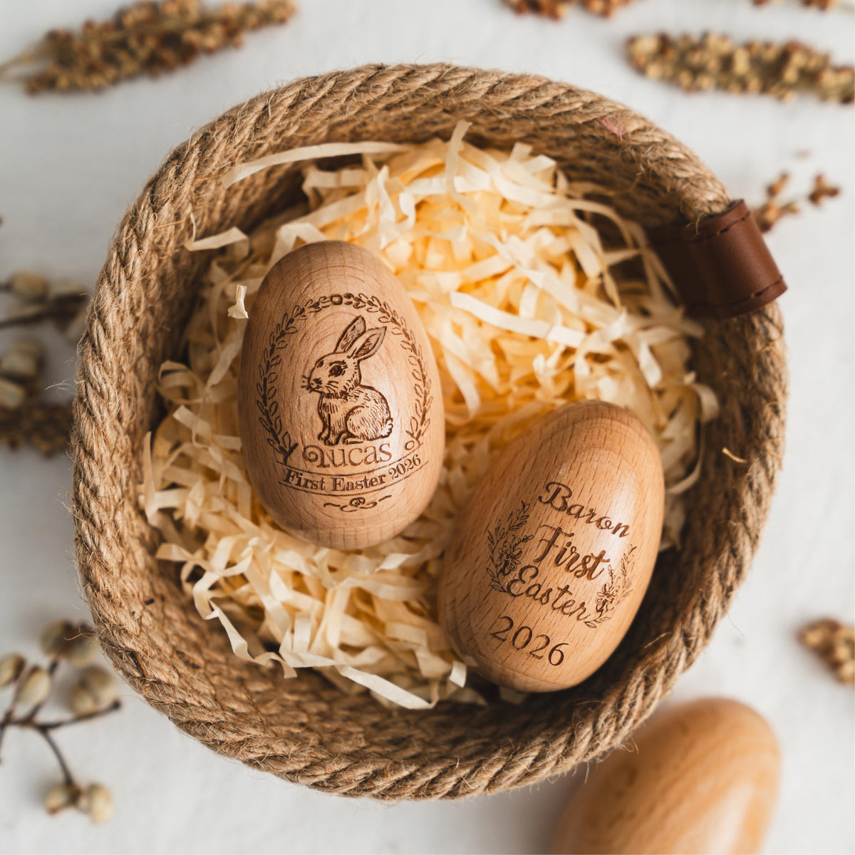Personalized Musical Wooden Easter Egg Shakers, Custom Wooden Easter Egg, Engraved Egg Shaker Kids, Easter Gifts, Baby First Easter