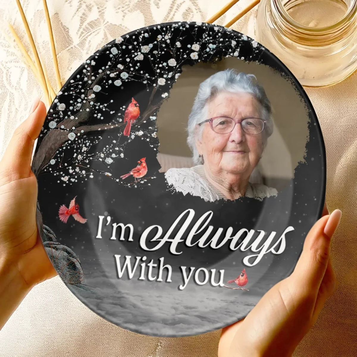 I Am Always With You - Personalized Ceramic Plate - Memorial Gift, Sympathy Gift For Family Members