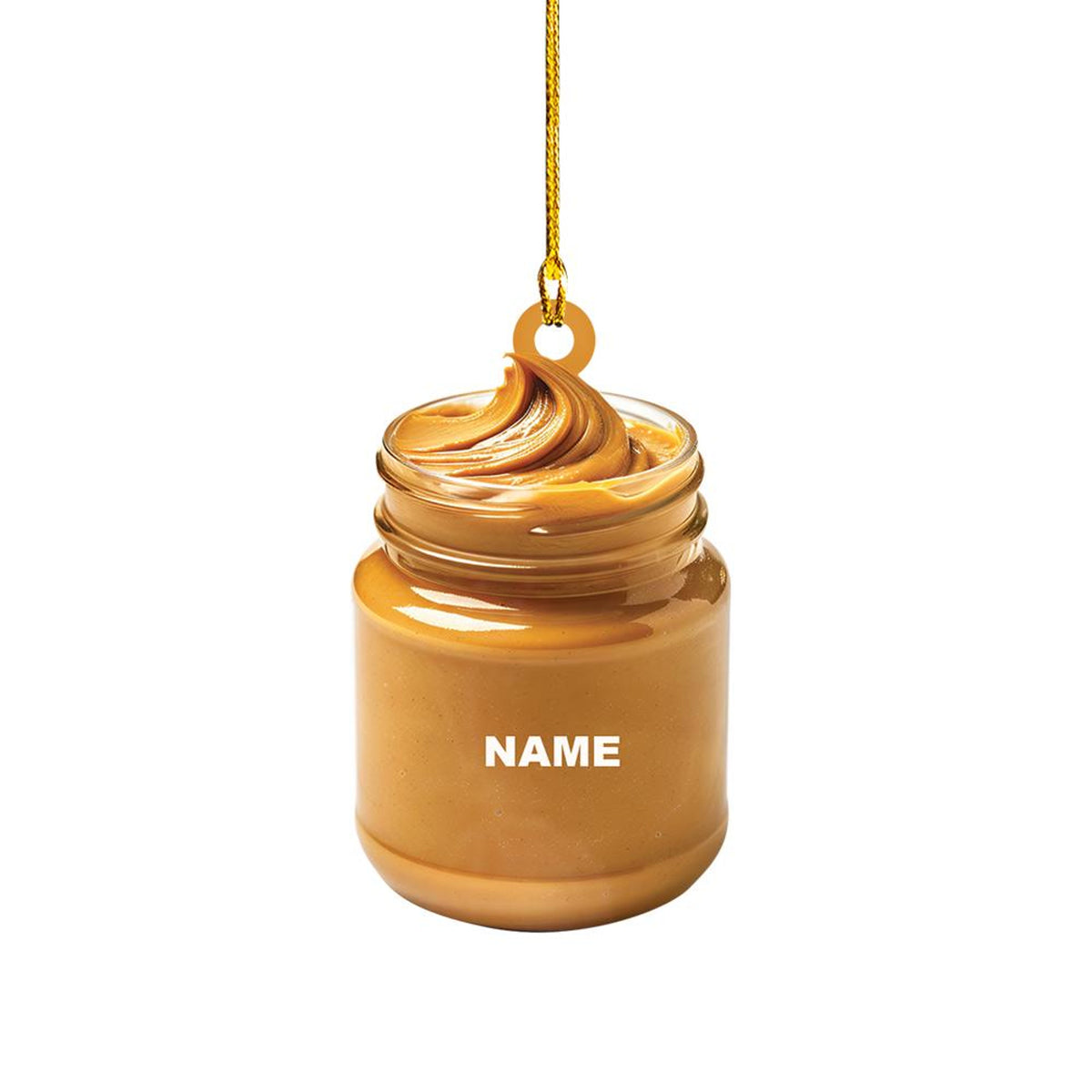Personalized Peanut Butter Ornament, Peanut Butter Christmas Decor, Peanut Butter Car Decor, Xmas Peanut Butter Lover Gift