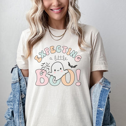 Expecting a Little Boo Sweatshirt, Fall Baby Announcement Shirt, Fall Maternity T-Shirt, Halloween Pregnancy Sweatshirt, Expecting Mom Gift