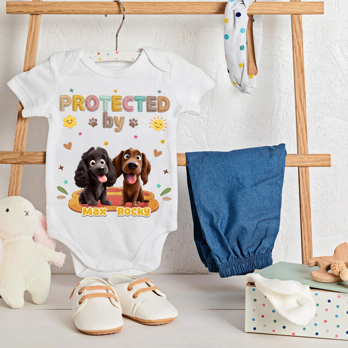 Protected By Dog - Personalized Custom Baby Onesie 4_deeeaa4e-771b-4eb9-b6a7-407166ff45e4.jpg