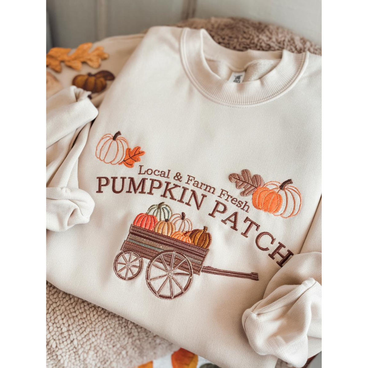 Pumpkin Patch Sweatshirt, Fall Sweatshirt, Pumpkin Crewneck, Halloween Gift, Cozy Fall Aesthetic