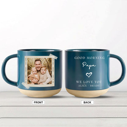 Personalized Coffee Mug With Picture, Good Morning Dad Coffee Mug, Father's Day Gift for Dad, Grandpa Gift, Dad Birthday Gift, New Dad Gift