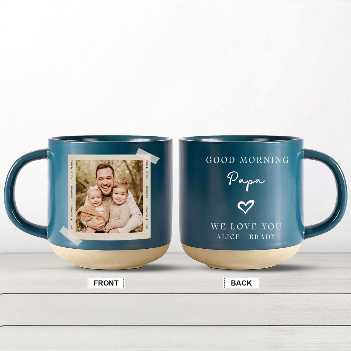Personalized Coffee Mug With Picture, Good Morning Dad Coffee Mug, Father's Day Gift for Dad, Grandpa Gift, Dad Birthday Gift, New Dad Gift