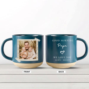 Personalized Coffee Mug With Picture, Good Morning Dad Coffee Mug, Father's Day Gift for Dad, Grandpa Gift, Dad Birthday Gift, New Dad Gift