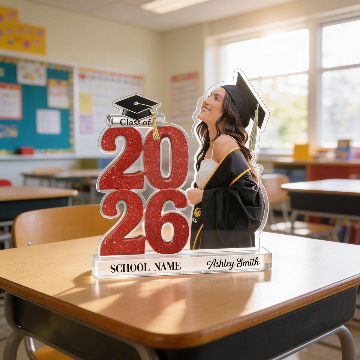 Custom Photo Graduation Acrylic Plaque, Class of 2026 Photo Gift Personalized Grad Keepsake