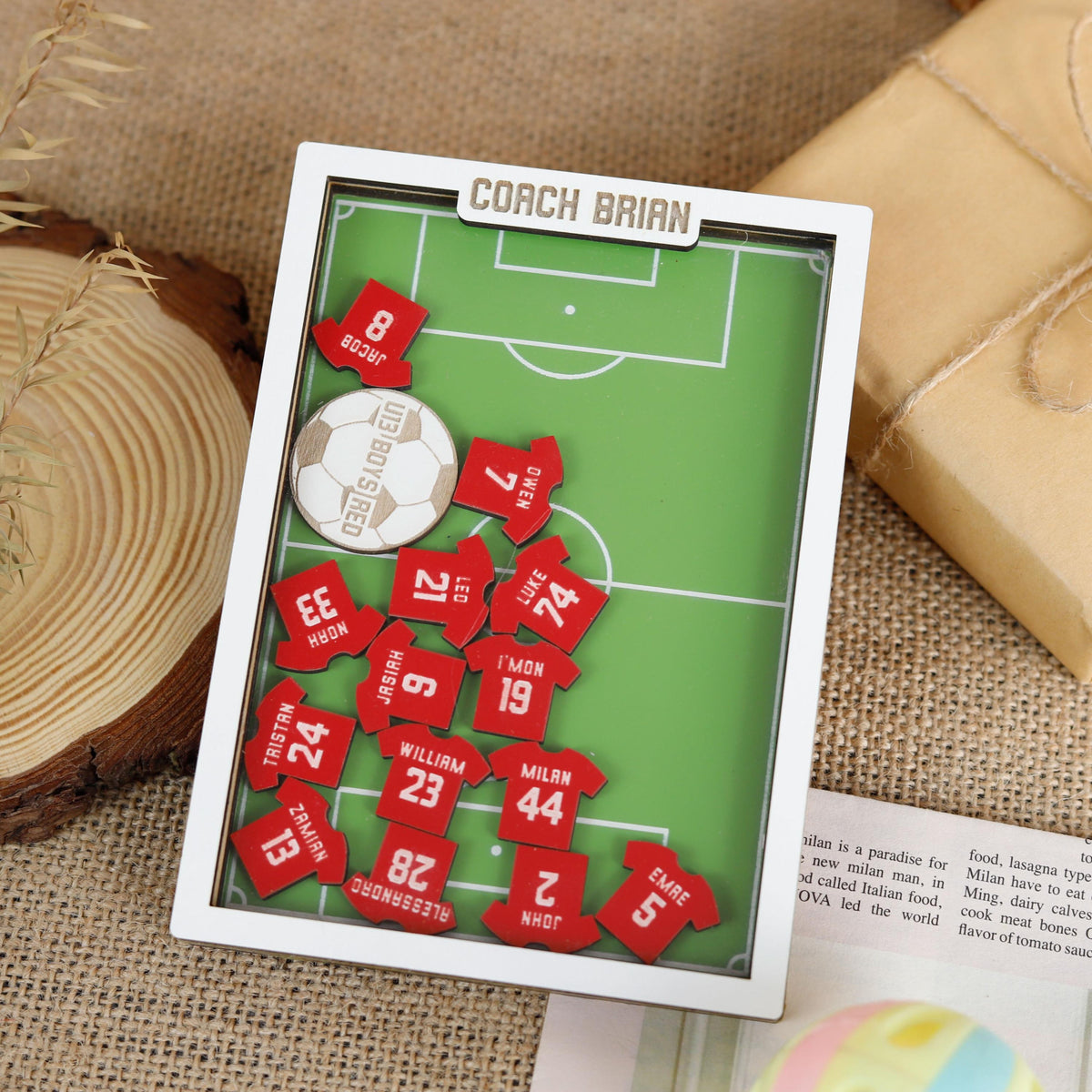 Personalized Soccer Coach Fridge Magnet, Coach Appreciation Gift, Back To School Gifts from Players, Thank You Appreciation Gift for Coach