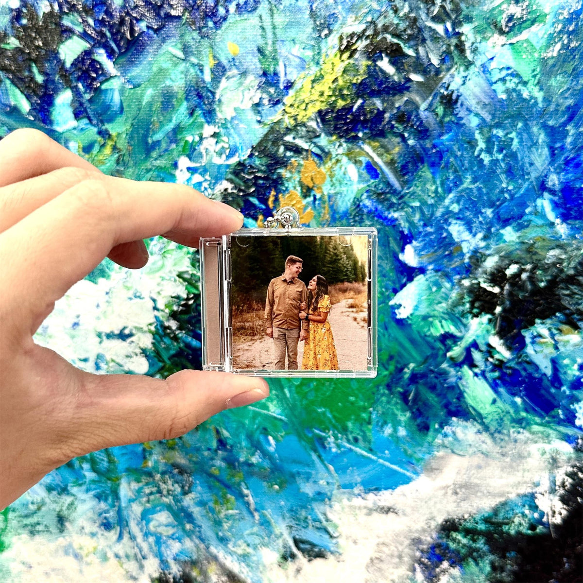 NFC Custom Mini Album CD Keychain, Personalized Music Gift, Music Lover Keychain CD Album