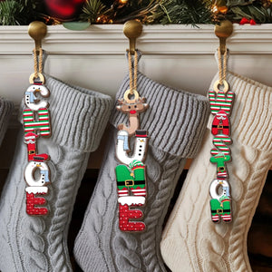 Christmas Cheer Characters Custom Letter Ornament, Christmas, Birthday Gift For Family