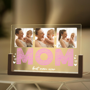 Mom I Love You With All My Heart - Personalized Desk Name Plate - Gift For Mom, Mother's Day Gift