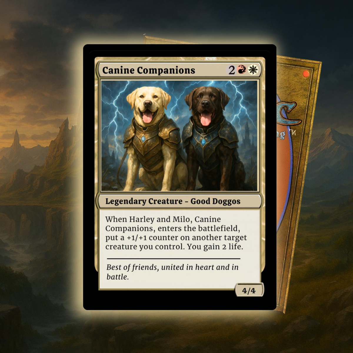 Personalised MTG Card, Pet mtg card, Dog mtg card, MTG gift, Fantasy Pet Custom Card, cat mtg
