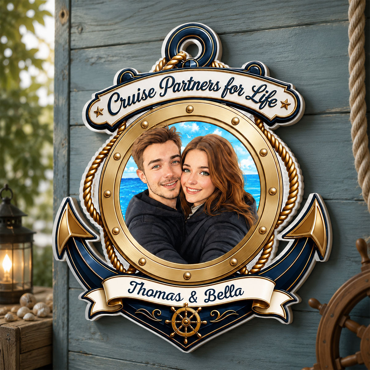 Cruise Partner for Life - Custom Photo Cruise Ship Fridge Magnet - Personalized Summer Vacation And Travel Gifts For Husband And Wife, Him And Her, Cruise Lovers