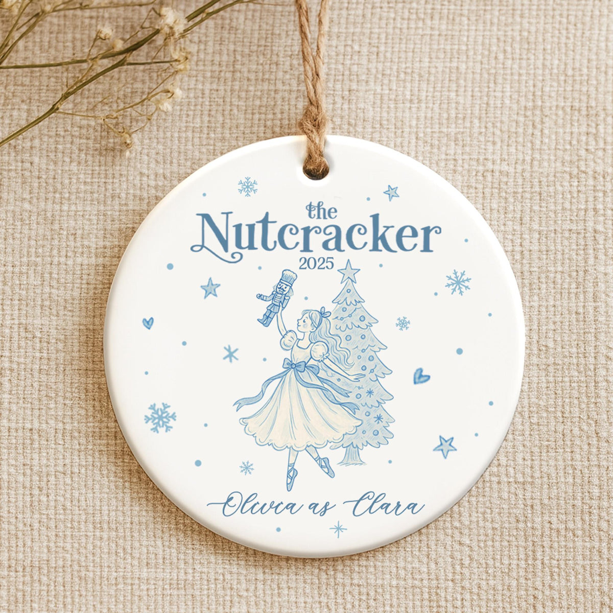 Nutcracker Ornament, Nutcracker Ornament, Personalized The Nutcracker Ballet Dancer Keepsake Ornament, Ballet Gift for Dancer