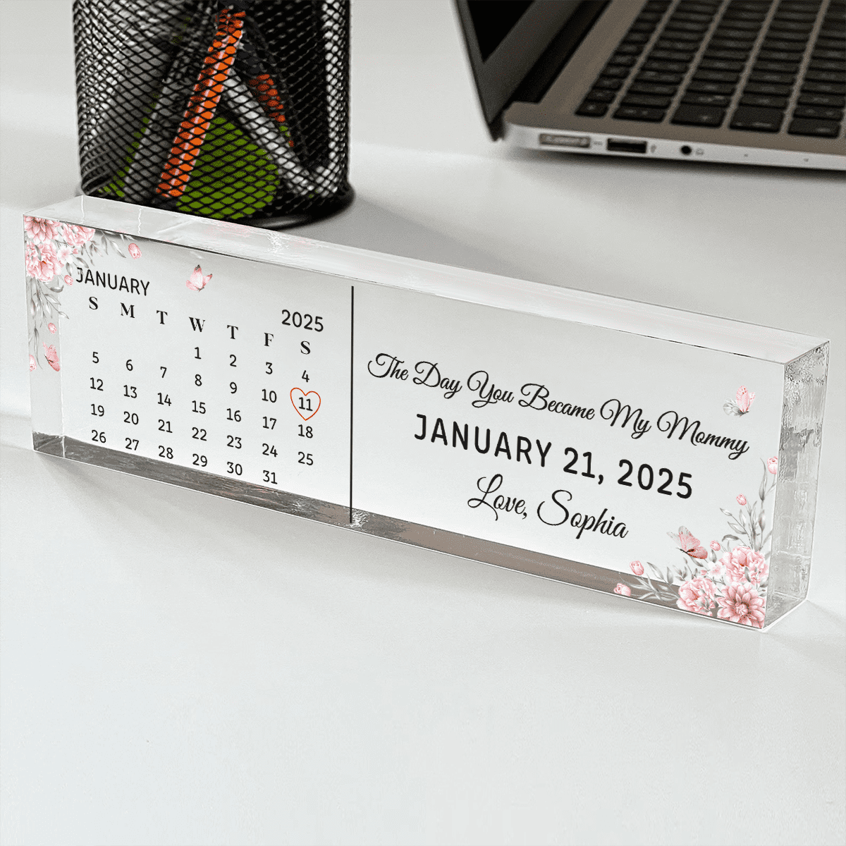 The Day You Became My Mommy - Personalized Name Plate - Gift For New Mom, Mother's Day, Birthday Gift