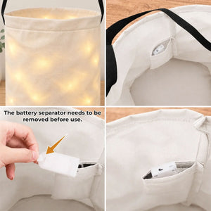 Custom LED Light Bucket Bag - Personalized Halloween Birthday Gifts For Kids - Trick Or Treat Spooky