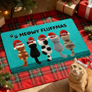 Hope You Like Cats Faux Yarn Effect - Personalized Doormat - Christmas Decor for Cat Lovers, Gift For Family