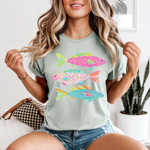 Trout Fishing Kiss My Bass Comfort Colors Shirt, Gift for Women Who Fish, Beach Vacation Shirt, Mothers Day Fishing Gift, Fish Lady Tees