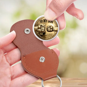 To My Son I Believe In You Gold Version - Personalized Pocket Hug - Gift For Son