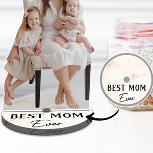 Custom Mother's day Photo Acrylic Spinning Standee: Gifts for Mom Dad, Gift from Daughter Son, Grandparent Gifts, Personalized Text Base