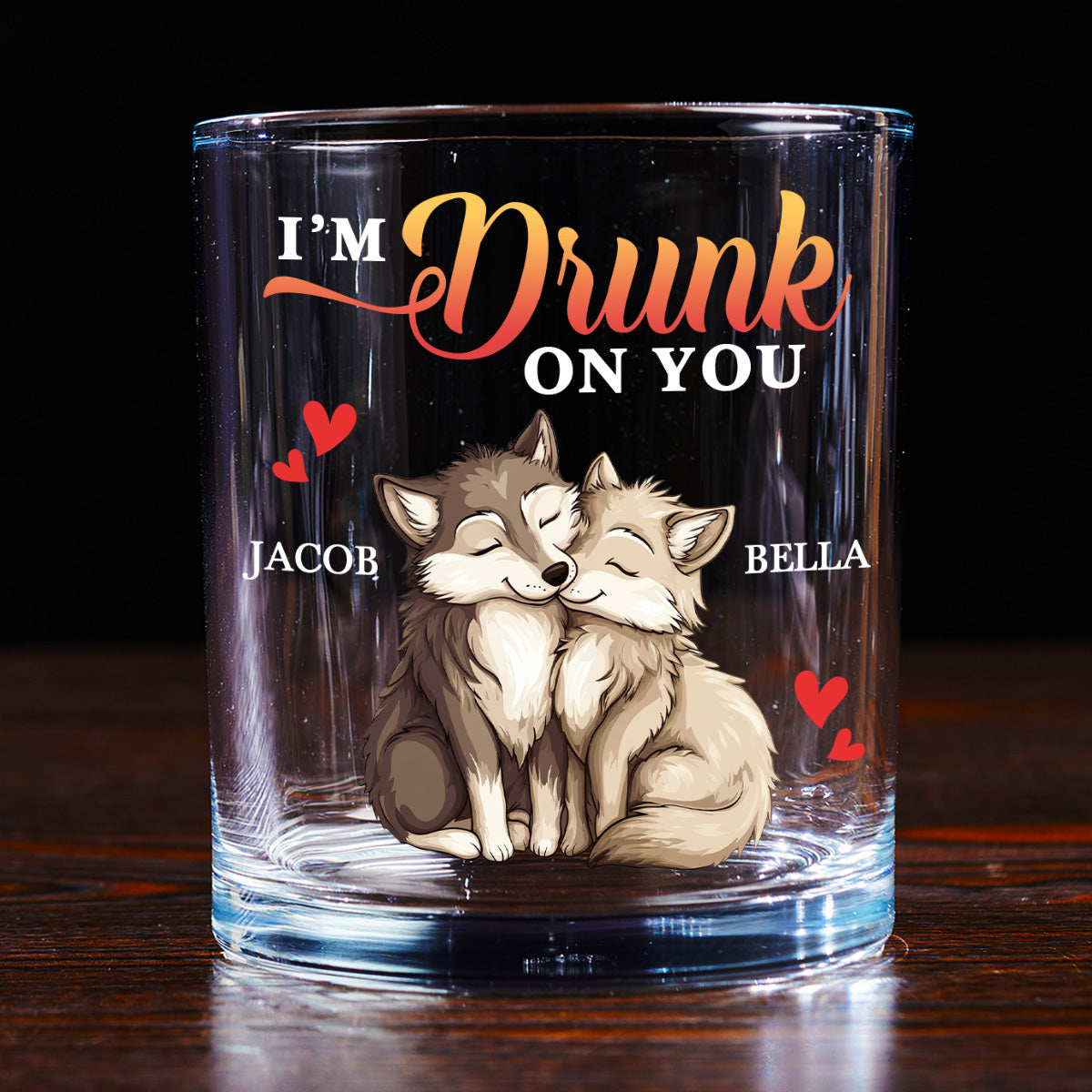 I'm Drunk On You - Personalized Whiskey Glass - Anniversary Gift, Valentine's Day Gift For Couple
