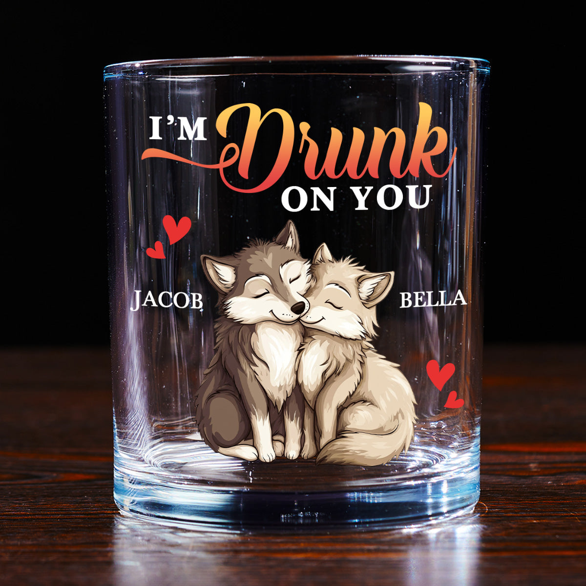 I'm Drunk On You - Personalized Whiskey Glass - Anniversary Gift, Valentine's Day Gift For Couple