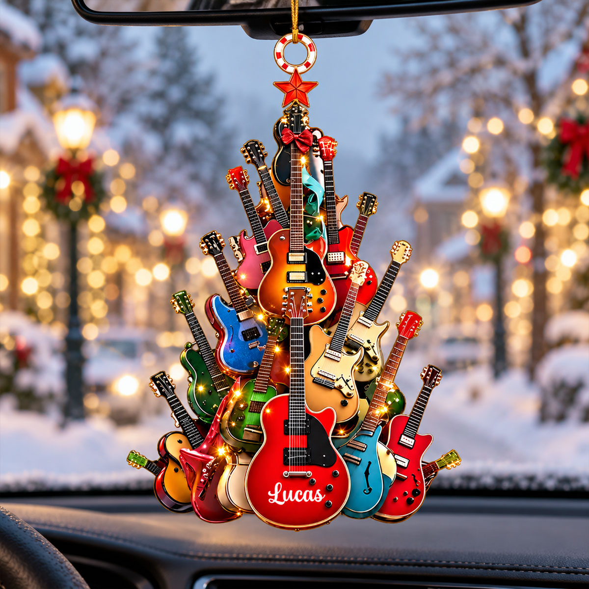 Personalized Guitar Christmas Tree Ornament