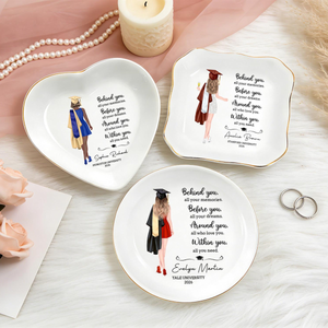 Personalized Graduation Jewelry Dish, Ceramic Graduation Ring Holder, Trinket Tray For Daughter, Custom Graduation Gift For Her, Class of 2026