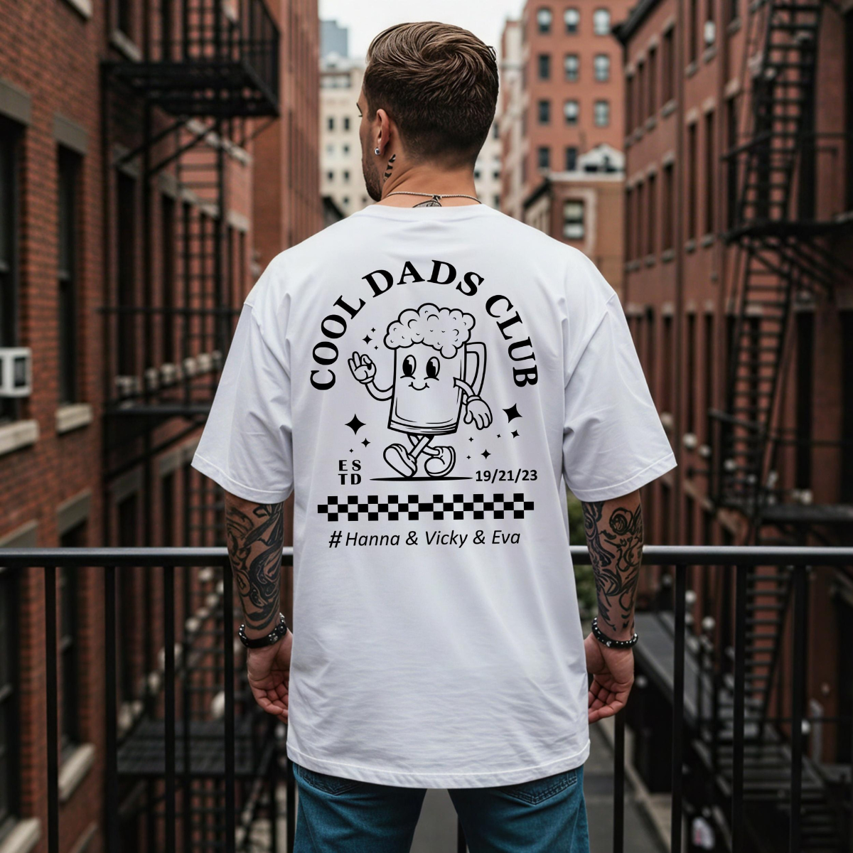 Personalized Dad Club T-shirt with child's birth year Father's Day gift, Daddy shirt for dad, gift idea for fathers
