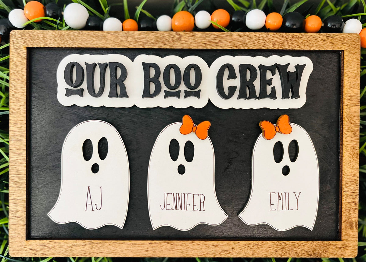 Personalized Ghost Family Sign, Halloween Family Name Sign, Custom Family Name Sign, Fall Decor, Fall decorations, Pumpkin Decor, Fall Sign