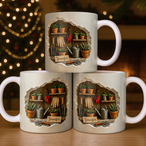 Gardening Tools And Plants Design, Coffee Mug, Gift For Gardening Lovers