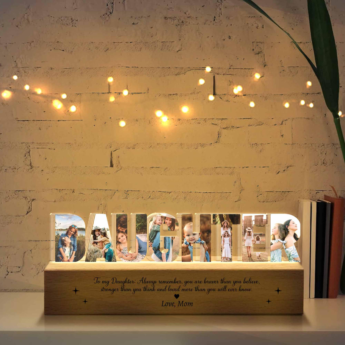 Personalized Daughter Photo Collage Night Light, Daughter Mother Gift, Gift For Daughter, Daughter Birthday Gift, Gift From Mom