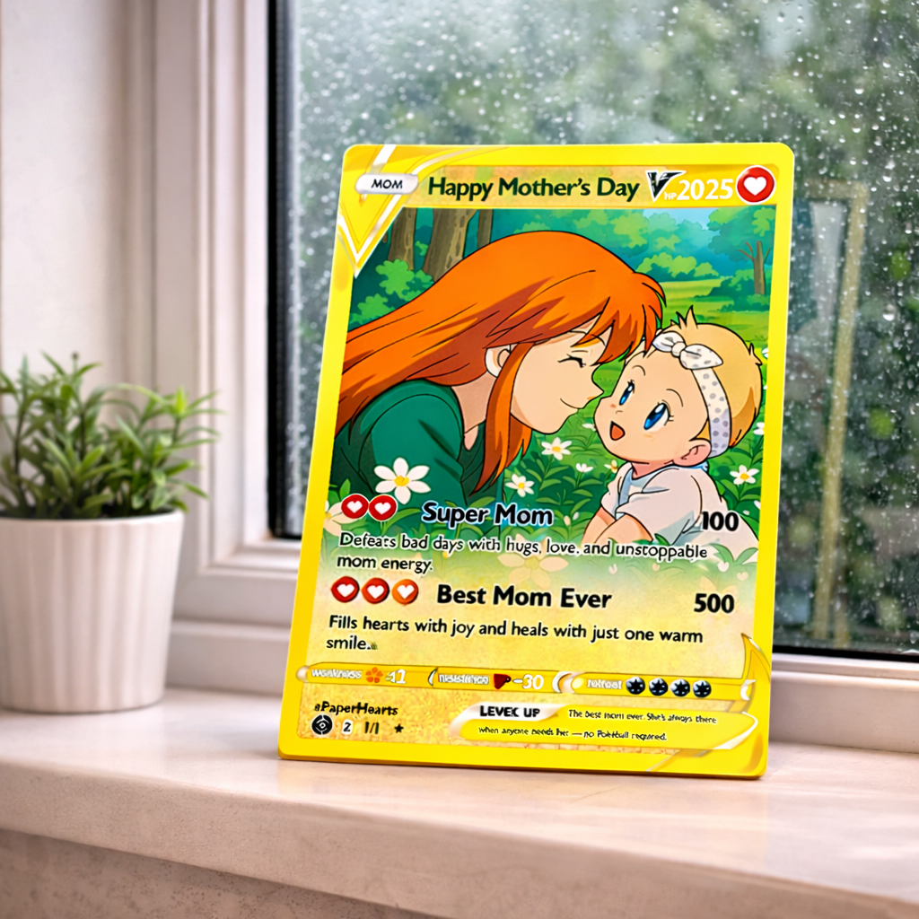 Mother's Day PKM Card, Custom PKM Card, Gift For Mom, Mother's Day Gift, Custom PKM Present