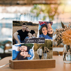Personalize Collage LED Sign, Personalized Couples Gift, Custom Photo Collage LED Light, Valentine, Engagement, Gift for Her, Gift for Him