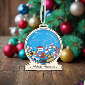 2024 Global Adventures - Personalized 4D Shaker Ornament - Christmas Gift