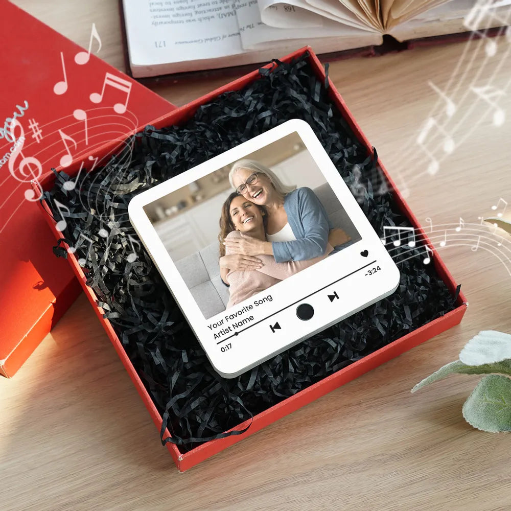 Mother Daughter Captured Moments & Favorite Song - Personalized Music Fridge Magnet - Mother's Day Gift, Music Gift For Mom, Gift From Daughter