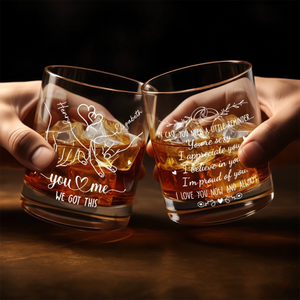 A Little Reminder For You - Personalized Whiskey Glass - Anniversary Gift, Valentine's Day Gift For Couple