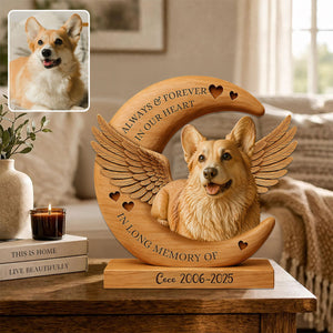 Always & Forever In Our Heart - Personalized Wooden Plaque
