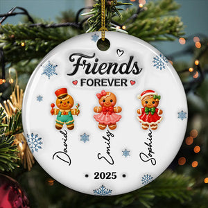 Gingerbread Friends - Personalized Custom 3D Inflated Effect Ornament - Christmas Gift For Friends, Sisters, Siblings