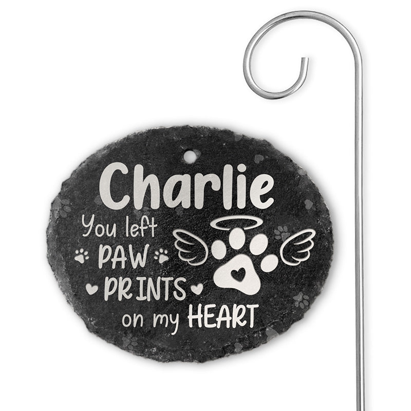 Once By My Side, Forever In My Heart - Personalized Slate Plaque - Memorial Gift For Pet Owner