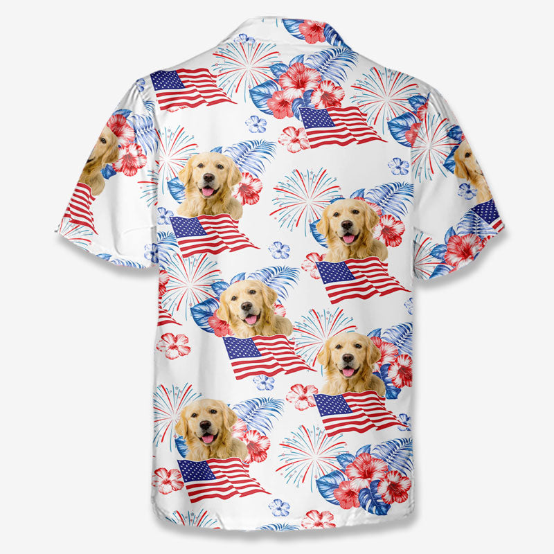 Custom Pet Photo Summer Vacation - Personalized Hawaiian Shirt - Independence Day, 4th Of July, Summer Vacation Gift, Gift For Pet Owner