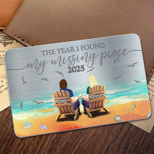 The Year I Found My Missing Piece - Personalized Wallet Insert Card - Gift For Couples